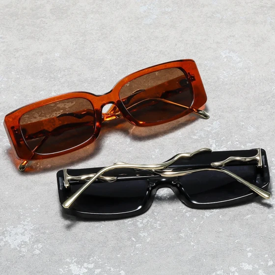 New square-frame sunglasses for men and women, trendy retro sunglasses, UV protection, fashionable and versatile trendy eyewear