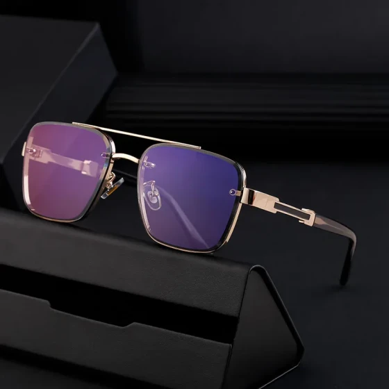 Retro glasses for men, driving sunglasses with square frames, high-end men's sun protection sunglasses sunglasses
