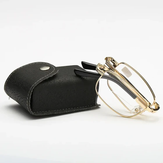 New portable foldable multifunctional bifocal reading glasses for both distance and near vision, metal high-definition reading glasses