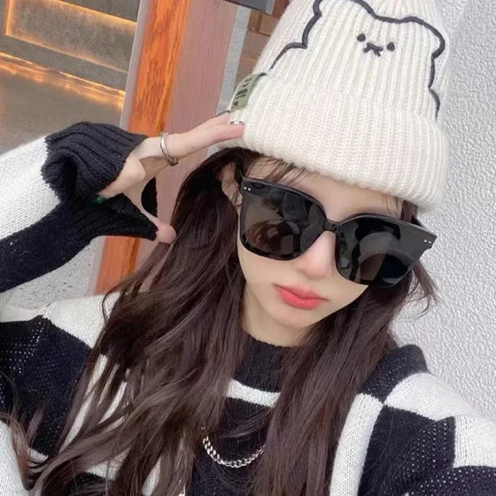 New gm Women's sunglasses with a high-end feel, same style as the internet celebrities' ones GM Men's Polarized Sunglasses Fashionable Tea-Colored Sunglasses