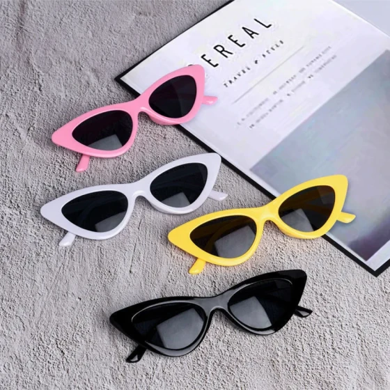 European and American cat-eye sunglasses, fashionable and simple, suitable for photo shoots, small-frame sunglasses, triangular glasses9788
