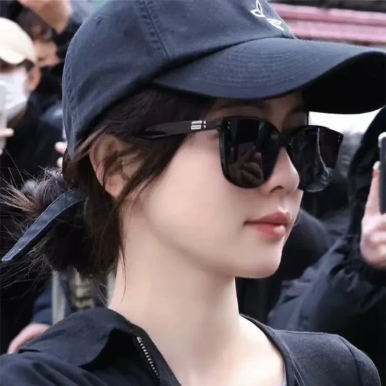 New model as seen on Xiaohongshu gm Brown sunglasses for women, UV protection, fashionable polarized glasses, high-end style for men