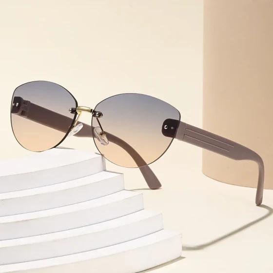 Fashionable European and American style polygonal sunglasses for men and women, high-end UV protection eyewear