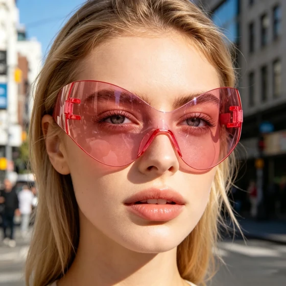 Women's large-frame cycling sunglasses with UV protection Y2K Cat-eye sunglasses sunglasses