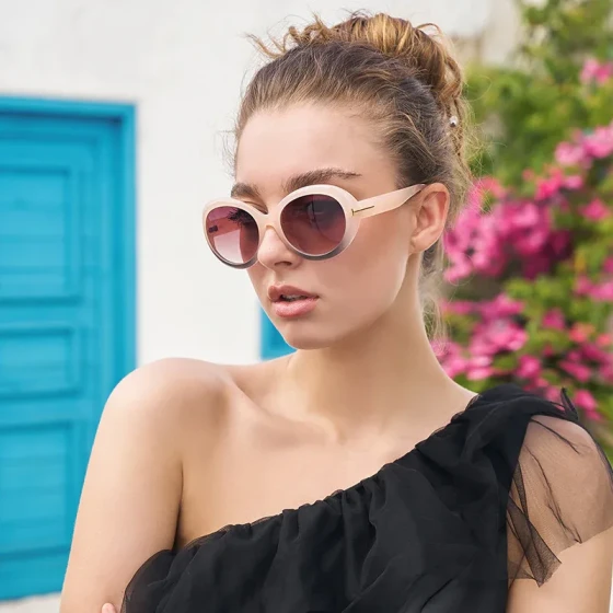 European and American fashion large-frame sunglasses for women, trendy cat-eye UV protection sunglasses