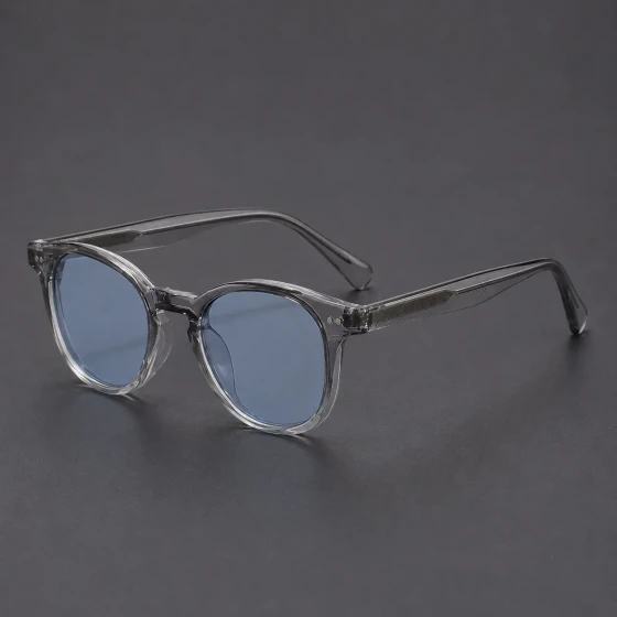 DAPARO New model round-frame sunglasses with pin-type temples for women, polarized, UV protection, vintage Japanese style, high-end feel