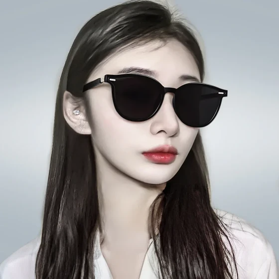New Korean Style GM Women's high-end sunglasses, trendy polarized glasses, unisex small-frame sun protection sunglasses