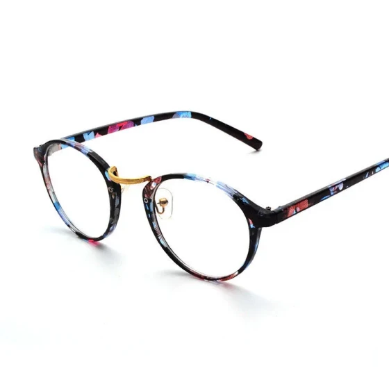 Korean-style full-frame retro eyeglass frames for women, men's black trendy artistic metal non-prescription glasses