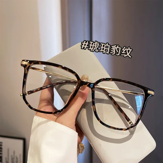 New Korean-style retro prescription-ready myopia glasses for women, high-intelligence anti-blue light glasses, college-style plain glasses