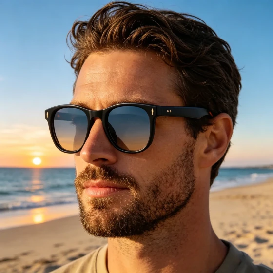 Square Frame Men's Sunglasses Fashion Trendy Retro Driving Sun Protection Glasses for Men glasses