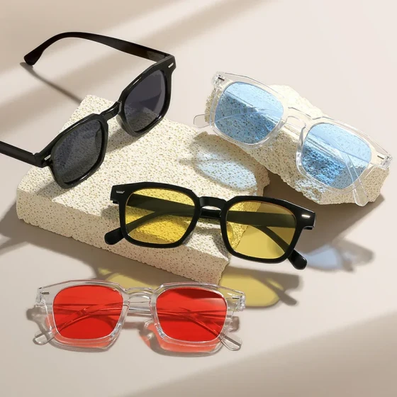 High-profile figure isn Ocean-style sunglasses for men, trendy Korean version, summer fashion sunglasses for women, slimming square-frame glasses