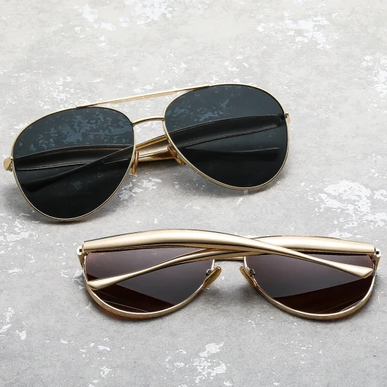 New European and American style metal sunglasses, unisex, UV protection, fashionable and versatile