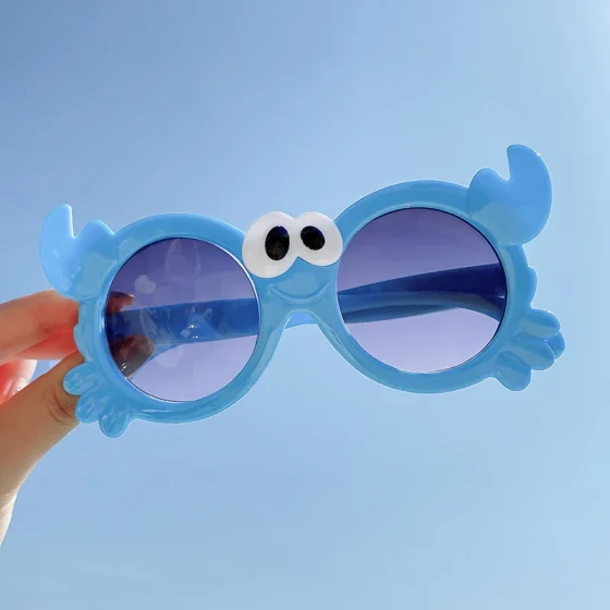 Children's sunglasses, crab-shaped sunglasses, outdoor travel baby sunglasses, kids' sunshade glasses, polarized children's model