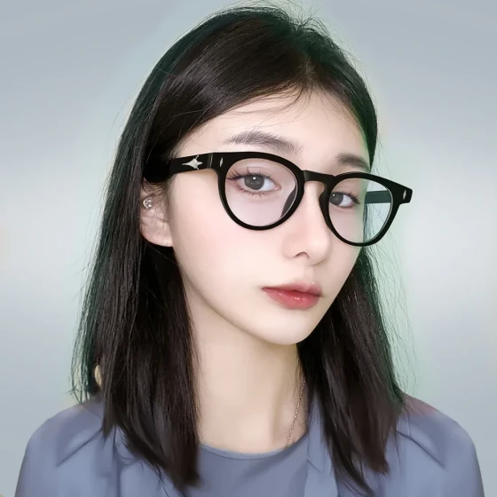 New anti-blue light computer glasses for women, myopia glasses frame, trendy black frame glasses for men, non-prescription glasses