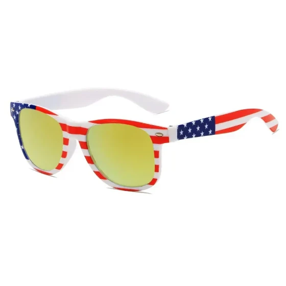 In-stock classic rivet-style transparent American flag sunglasses Independence Day sunglasses2140Developing sunglasses