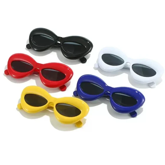 Children's Hip-Hop Funny Cute Sunglasses European and American Style Fashion Sunglasses Internet Celebrity Children's Runway Show Thick Frame Sunglasses