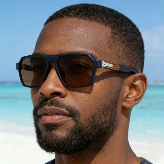Fashionable Square Frame Polarized Sunglasses for Men, Simple and Stylish Outdoor Driving Sun Protection Glasses for Men