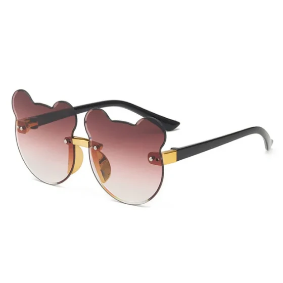 Cat-Eared Little Panda Frameless Children's Sunglasses with Gradient Ocean Lens, In Stock