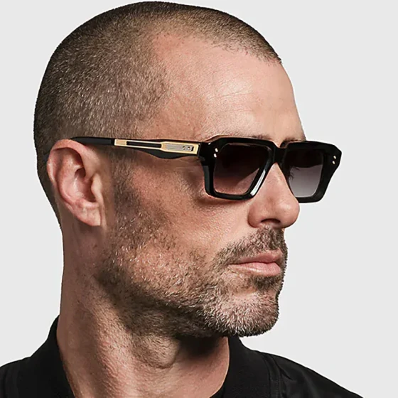 European and American fashion square-frame sunglasses for men, stylish small-frame high-end trendy driving sun protection sunglasses for men