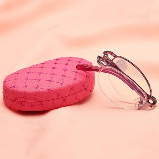 New metal frame folding reading glasses Fashionable women's comfortable and portable anti-blue light reading glasses