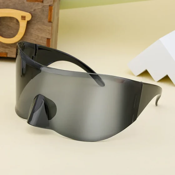 Outdoor cycling mercury sunglasses for women, European and American style, one-piece large frame, sun protection sunglasses for men, sports windproof glasses shades