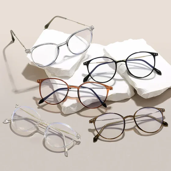 Blue light blocking glasses for nearsighted women, cool tea color, anti-radiation, trendy, can be fitted with prescription lenses, makes the face look smaller