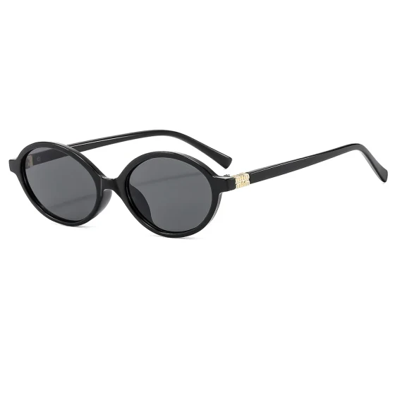 New trendy oval small-frame internet celebrity style fashion multi-color sunglasses, celebrity-inspired blue light blocking cat-eye flat glasses