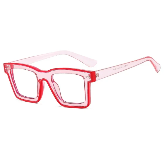 New fashionable European and American square eyeglass frames, street style plain lenses, internet celebrity anti-blue light party eyeglass frames for myopia