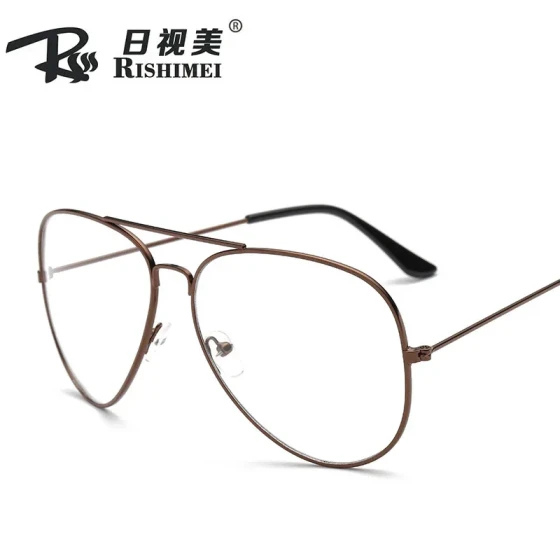 Classic thin-rimmed eyeglass frame Fashionable retro flat glasses Aviator sunglasses3026Glasses