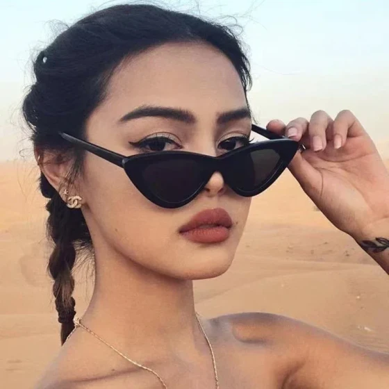 European and American fashion sunglasses, unisex cat-eye triangular sunglasses for AliExpress9788