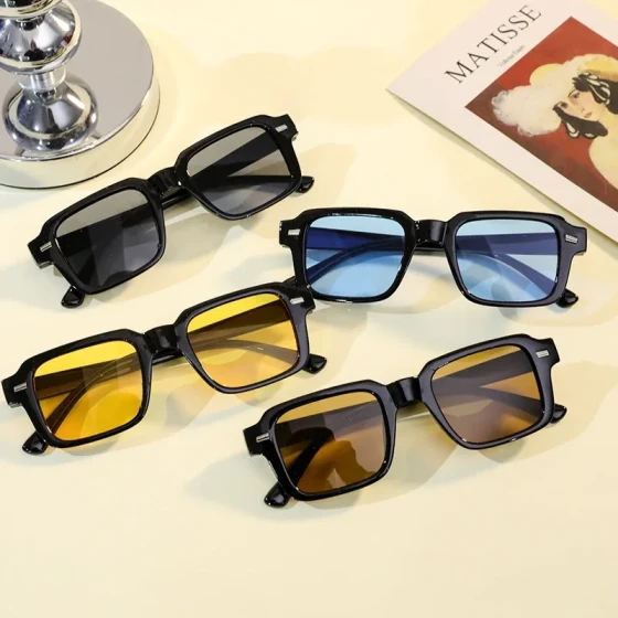 European and American style men's high-end sunglasses, fashionable and trendy, same style as worn by internet celebrities, suitable for women with large faces, creating a slimming effect
