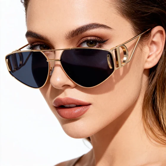 European and American fashion cat-eye sunglasses for women, trendy and unique outdoor street sun protection sunglasses for women