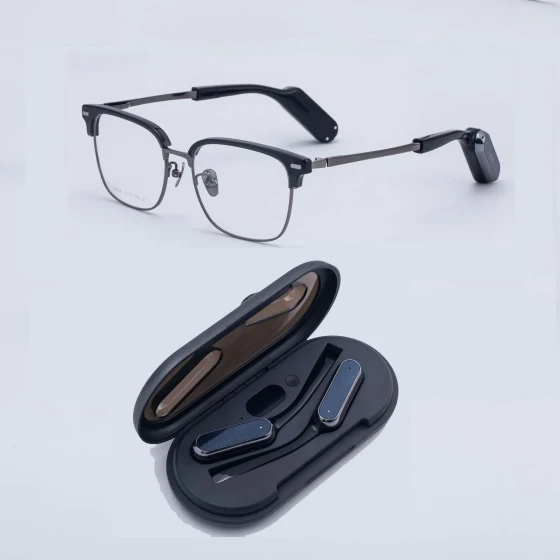 【Comes with its own charging case】Bluetooth glasses similar to those of famous brands, with detachable temples, capable of making calls and playing music, stylish sunglasses