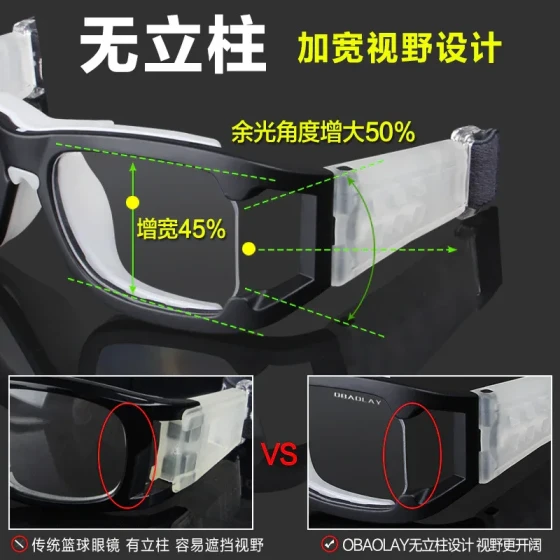 Professional football sports glasses for myopia Basketball goggles can be fitted with prescription lenses and are impact-resistant