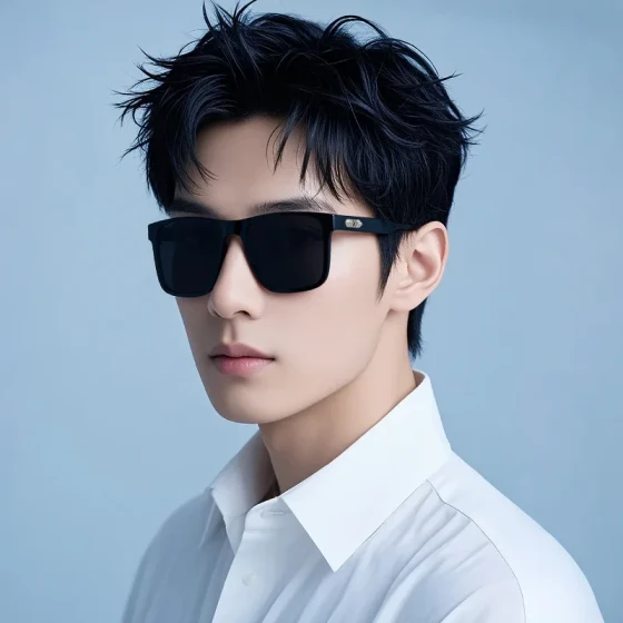 New men's sports sunglasses, polarized driving glasses for men, stylish classic small square frame sunglasses