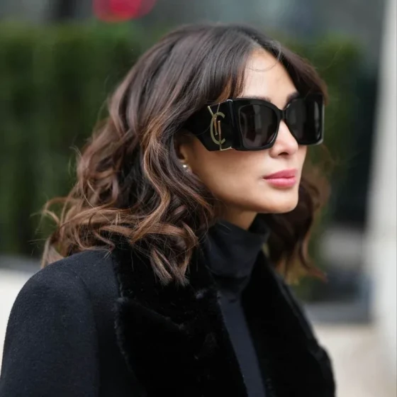 Yang Shulin's same style cat-eye sunglasses for women, fashionable large-frame sunglasses, high-end designer sun protection glasses glasses