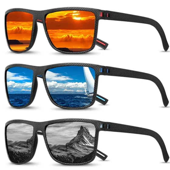 Customized new e-commerce cycling sports sunglasses, polarized sunglasses, European and American windproof and sandproof driving sunglasses in stock
