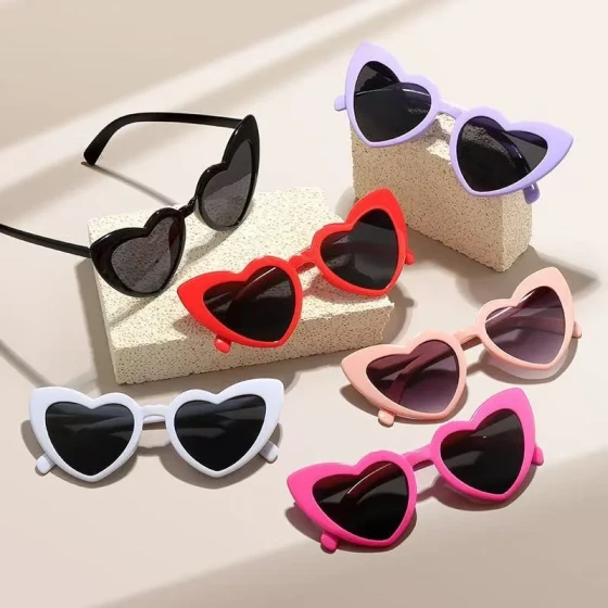 New style irregular heart-shaped sunglasses for women Trendy Fashion Heart-Shaped Sunglasses Same style sunglasses