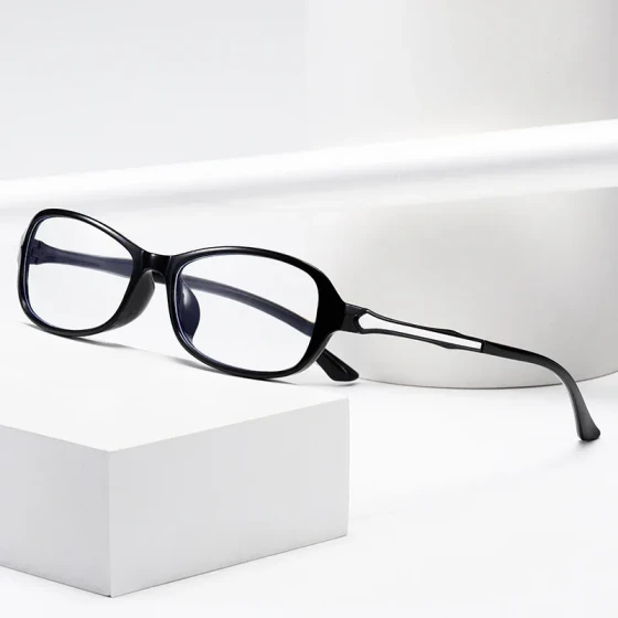 Ultra-light high-definition anti-blue light reading glasses for women, natural look, fashionable square frame, slimming flat lenses, new high-end glasses