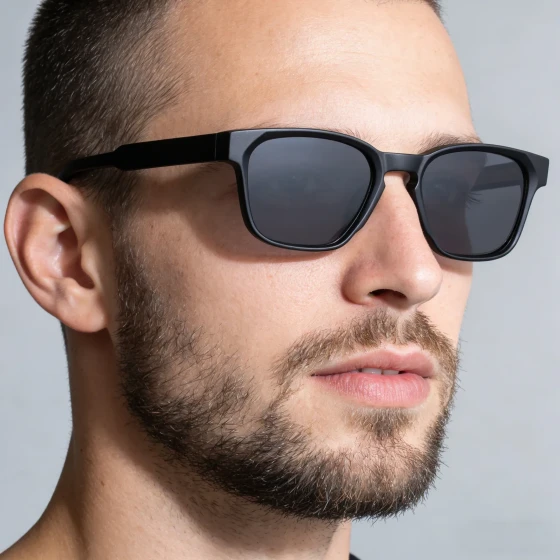 European and American fashion square small-frame sunglasses for men, propionate pin design, outdoor street style sunglasses for men