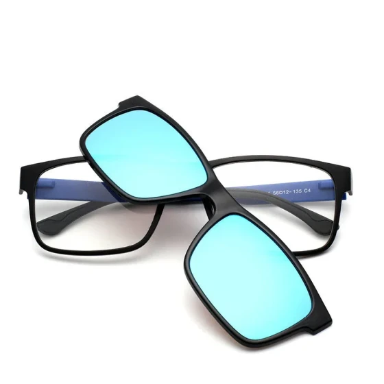 Prescription polarized sunglasses Dual-purpose magnetic clip with dazzling colors TR90Glasses