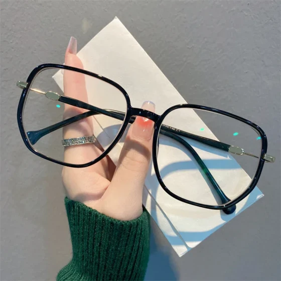 Blue Light Blocking Reading Glasses for Women, Ultra-Lightweight and Portable, Slimming Effect for Large Faces, Reading Glasses Frame