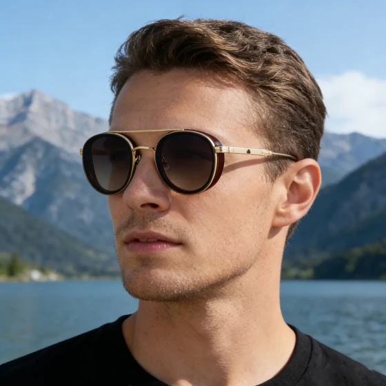 European and American retro oval frame sunglasses for men, small frame sunglasses for women shades